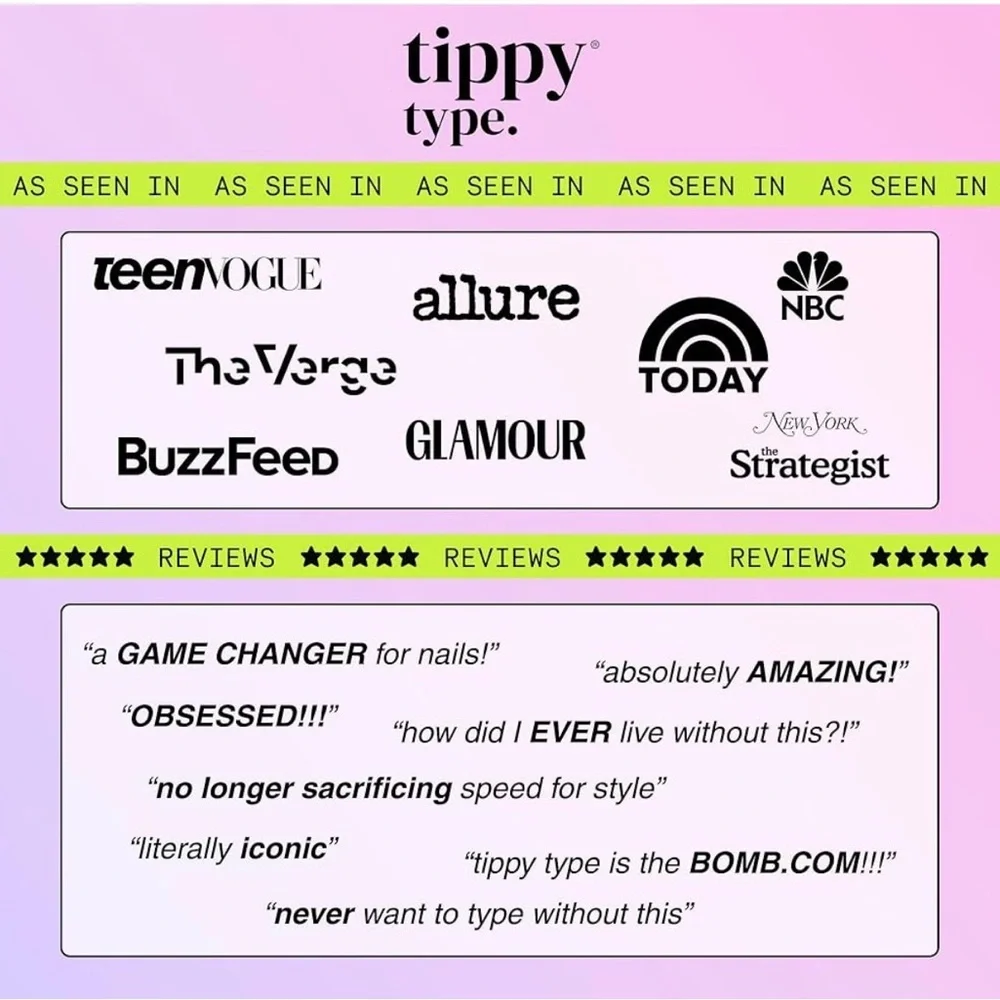 TIPPY TYPE Pink Silicone Keyboard Cover
